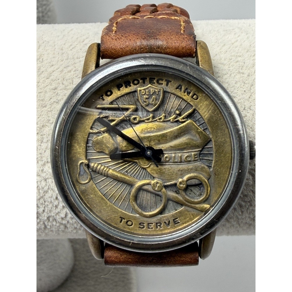 Fossil Police Limited Edition LE-9469‎ To Protect And Serve 35MM 8" Mens Watch